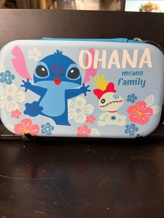 Other - Ohana Kids Blue Stitch Hard Case Pouch